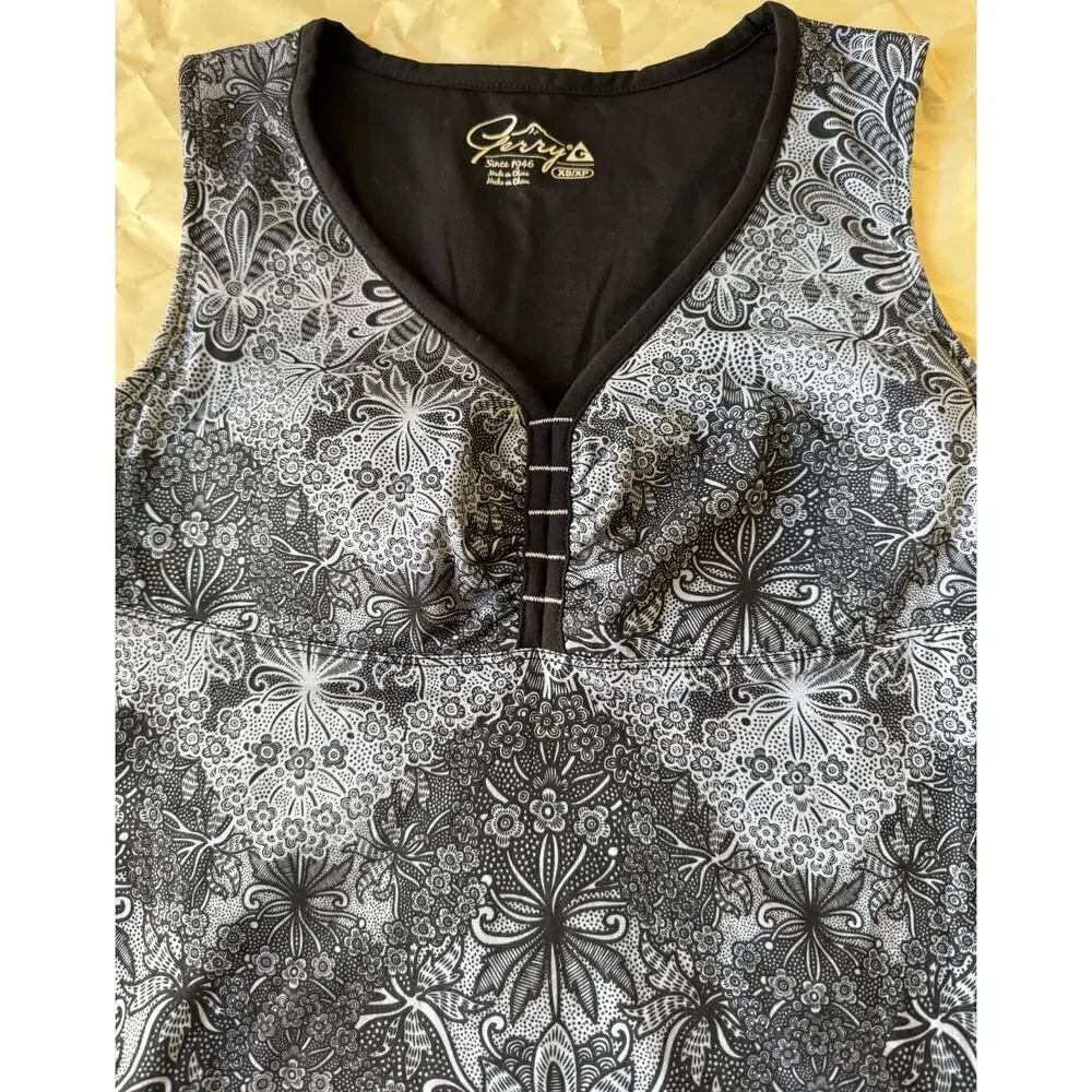 Gerry Black Floral Sleeveless Dress XS NWT
